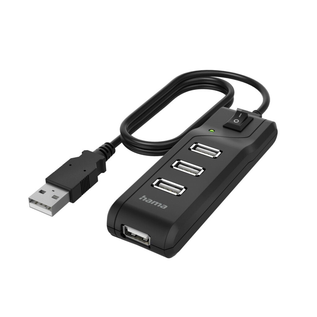 Hama USB-Hub 4-Port USB 2.0 480 Mbit s Ein-/Ausschalter