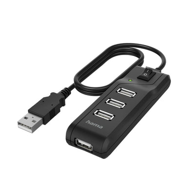 Hama USB-Hub 4-Port USB 2.0 480 Mbit s Ein-/Ausschalter