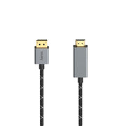 Hama Video Cable DisplayPort-St. HDMI -Handel; Ultra-HD 4K@60Hz Alu 1,50 m - afbeelding 1
