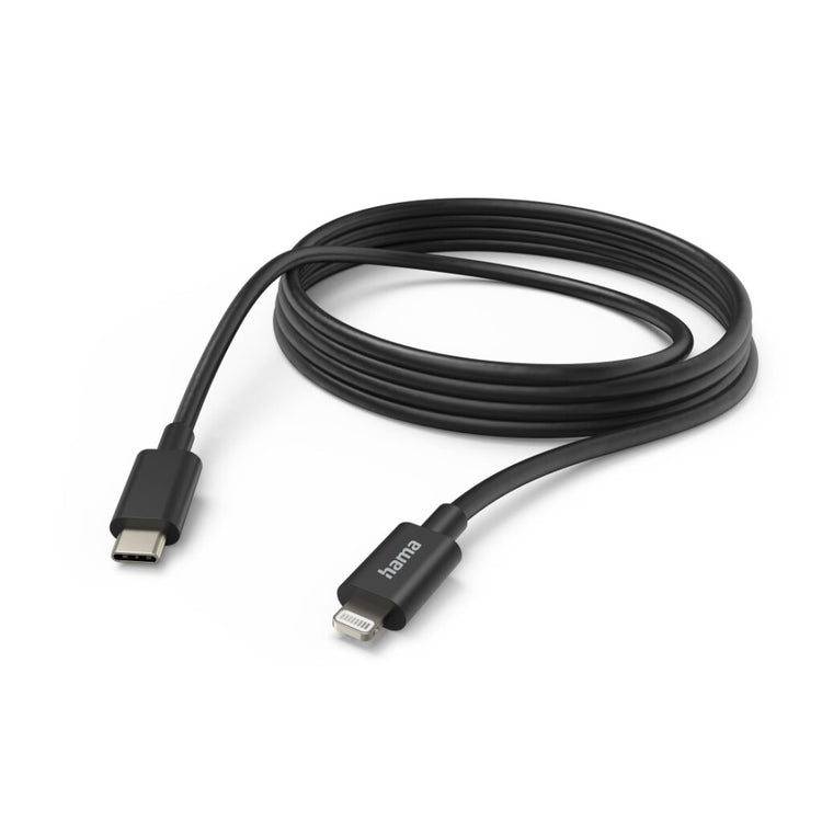 Hama Ladekabel USB-C Lightning 3 m schwarz