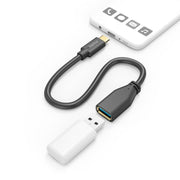Hama USB-Adapterkabel OTG USB-C-Stecker – USB-A-Anschluss 15 cm schwarz - afbeelding 1