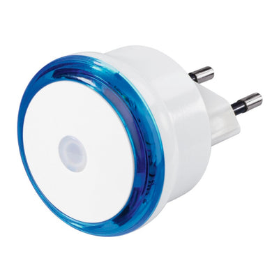 Hama LED-Nachtlicht Basic mit Stecker, Dämmerungssensor, energiesparend. blau