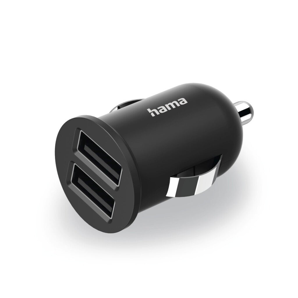 Hama 2-fach USB-Ladegerät. Ladeadapter für Auto 2.4 bis 12 W.
