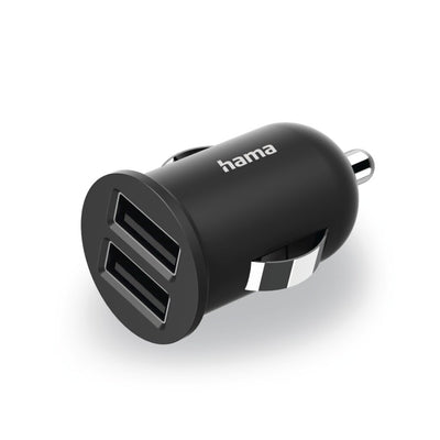 Hama 2-fach USB-Ladegerät. Ladeadapter für Auto 2.4 bis 12 W.