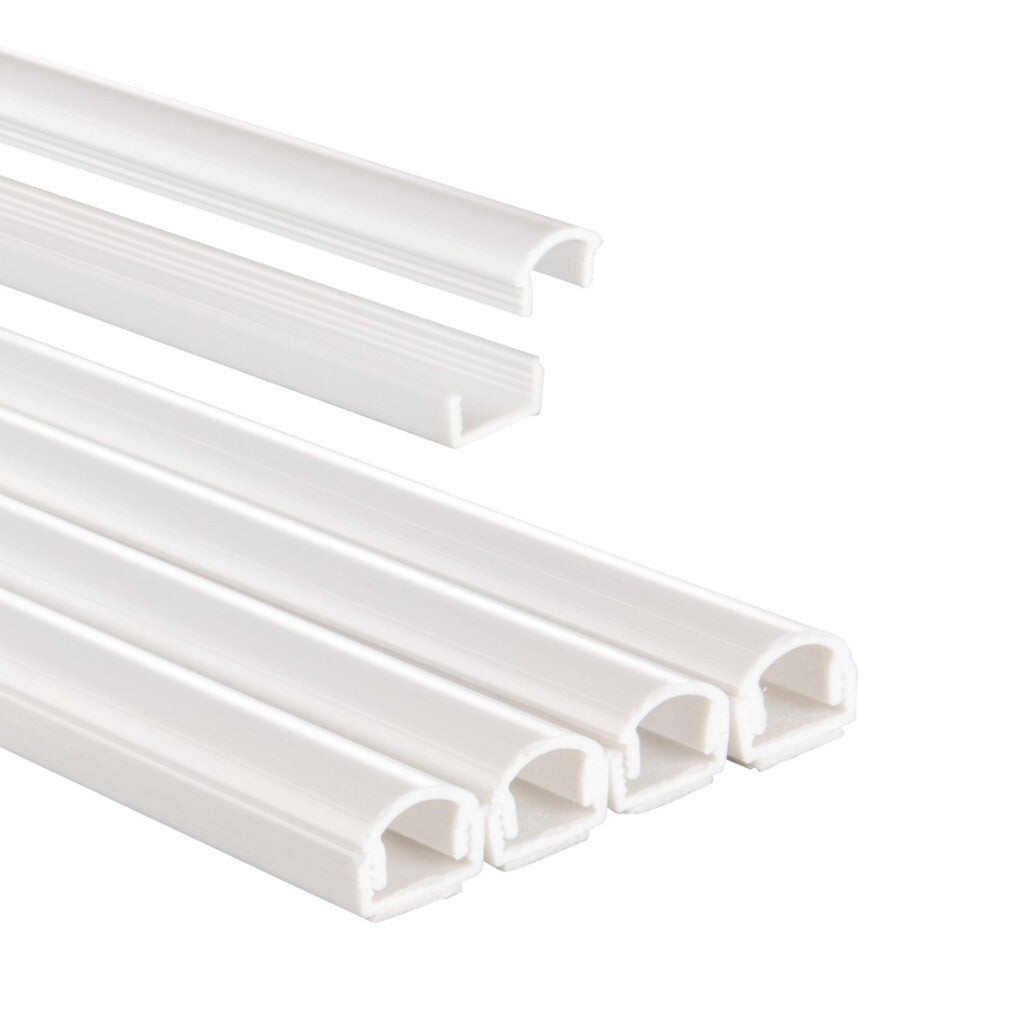 Hama Kabelkanal selbstklebend halbrund 100x1,1x1 cm 4 Stück PVC Weiß