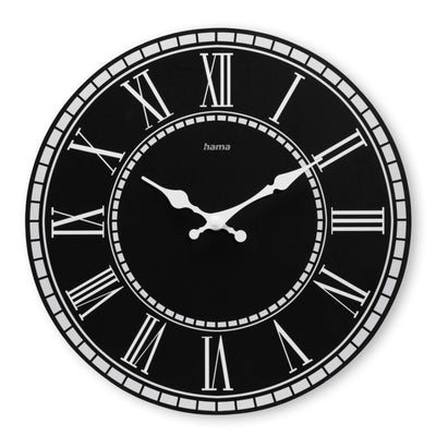 Hama Wall Clock Rab Vintage klopft nicht um 30 cm schwarze weiße MDF