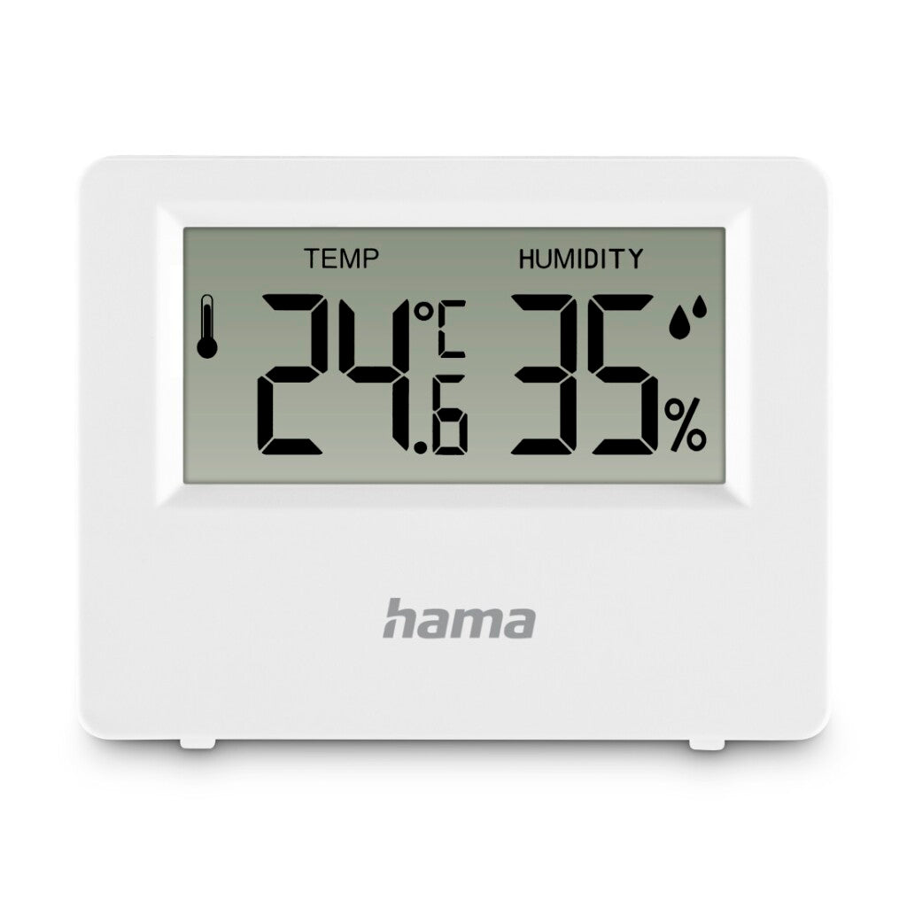 Hama Thermometer + Hygrometer für den Innen- und Außenbereich, Weiß