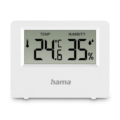 Hama Thermometer + Hygrometer für den Innen- und Außenbereich, Weiß