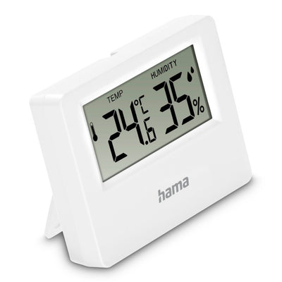 Hama Thermometer + Hygrometer für den Innen- und Außenbereich, Weiß