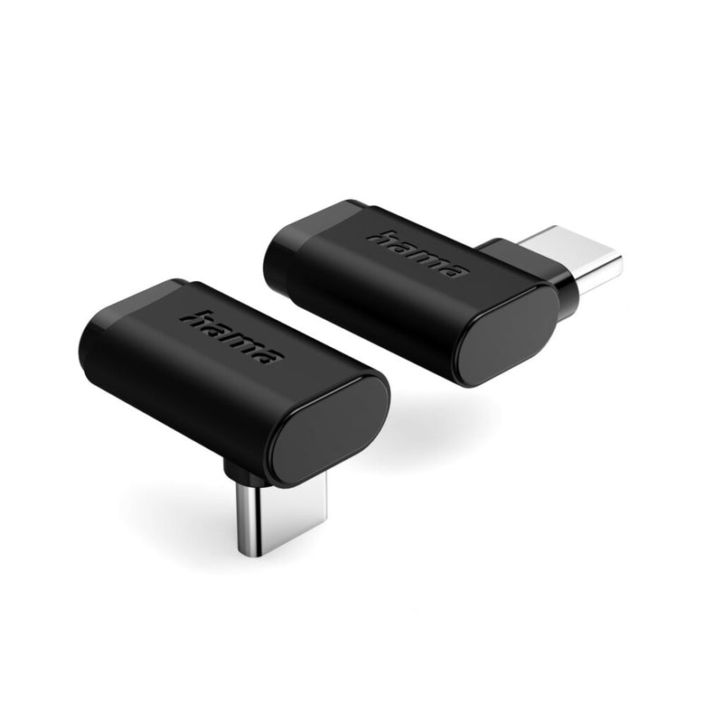 Hama USB-C-Eckadapter 90 Grad; USB 3.2 Gen2 10 GBit S 5 A 240 W 2er-Set