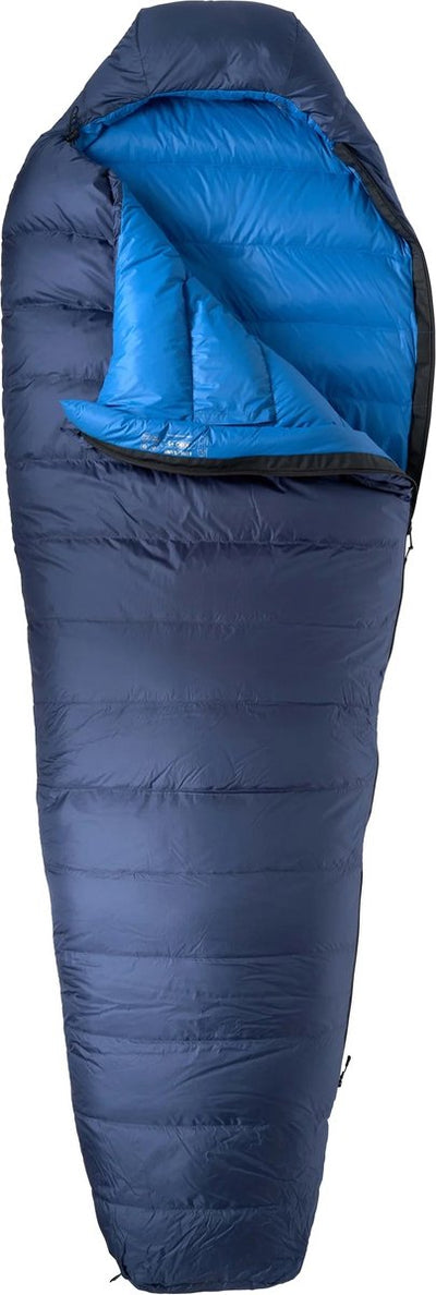 Lowland Outdoor – Kibo +5 – Daunen-Mumienschlafsack +5 °C – 795 g – 225 x 80 cm – blau
