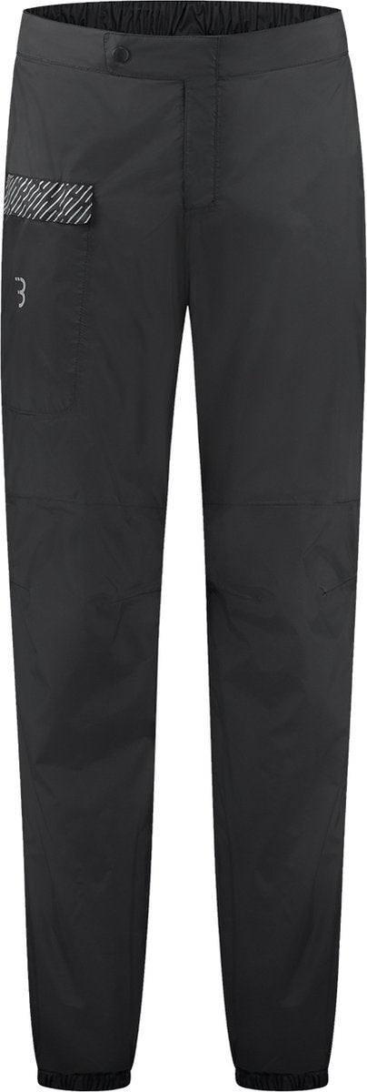 Bbb Cycling Rainshield wasserdichte Regenhose Damen und Herren – Fahrrad-Regenhose mit Reißverschluss – Regenanzug 10000 mm wasser- und winddicht – Schwarz – Größe M-L – BBW-449