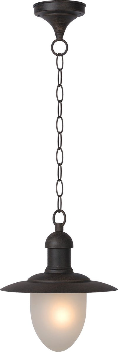 Lucide Aruba – Hängelampe Innen-Außen – ø 25 cm – 1xE27 – IP44 – Rostbraun