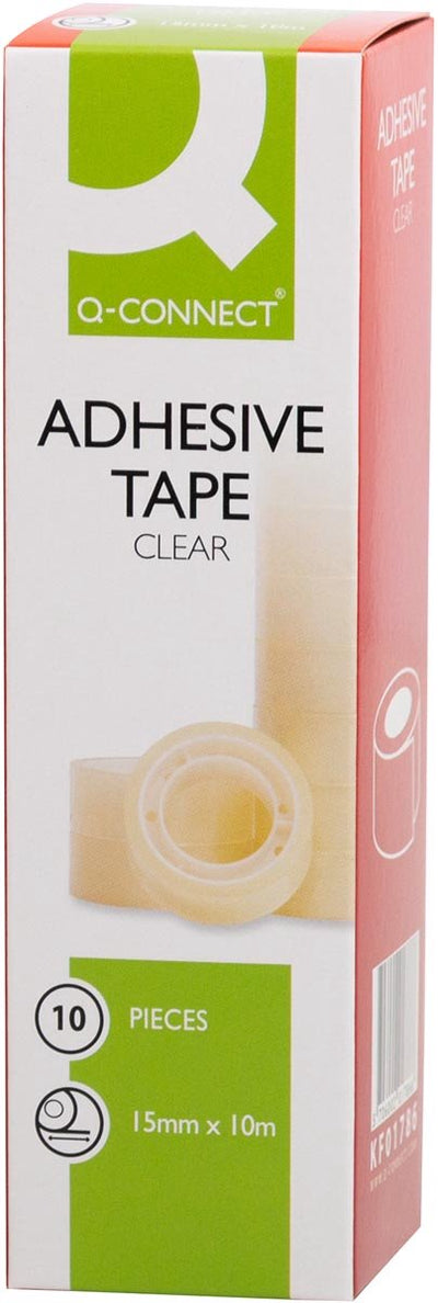 Q-Connect-Klebeband, PP, 15 mm x 10 m, Packung mit 10 Stück