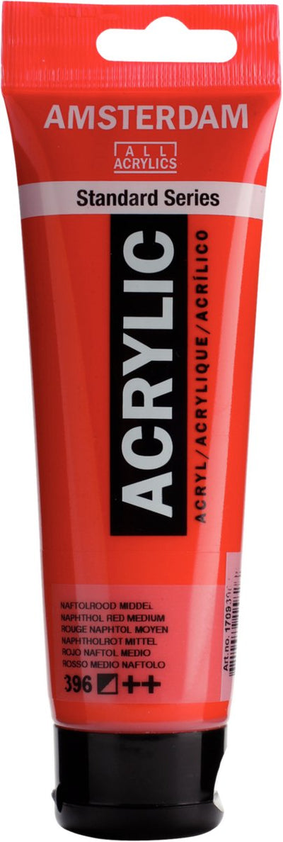 Acrylfarbe der Amsterdamer Standardserie, Tube 120 ml, Naphtholrot mittel 396