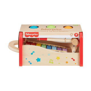 Fisher-Price-Holz-Xylophon mit Hammerbank