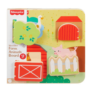 Fisher-Price Holz-Peek-a-Boo-Nutztiere | 2 Stk