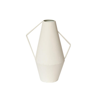 House of Nature Vase Cadiz Metall 26cm weiß