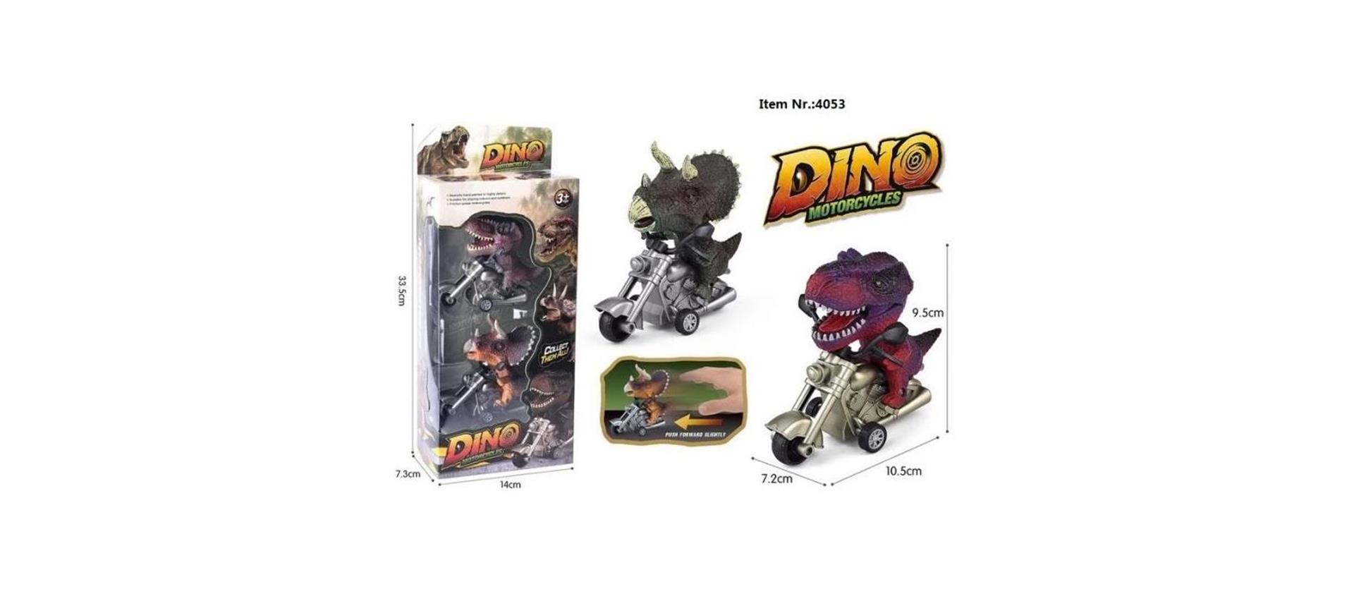 Dino auf Motorreibung 12cm 2er-Set