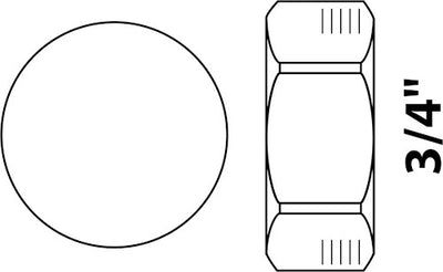 Kirchhoff Messing-Endkappe, glatt, mit Dichtung 3 4, für Verteilerauslass – 988524655