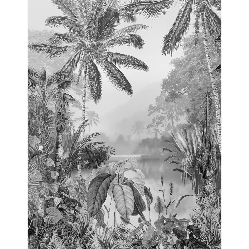 Komar Komar Foto Wallpaper Lac Tropical Black White 200x270 cm