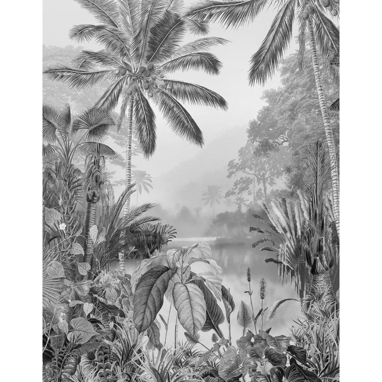 Komar Komar Foto Wallpaper Lac Tropical Black White 200x270 cm