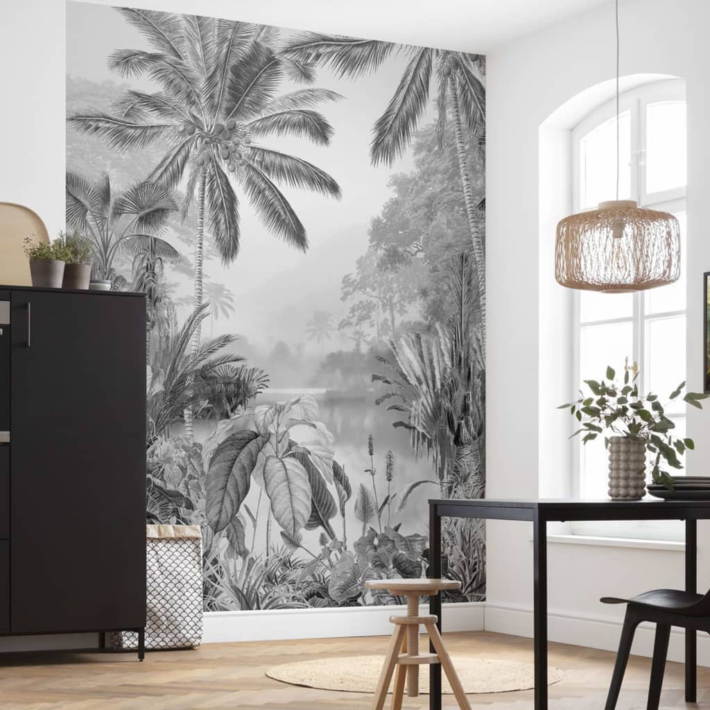 Komar Komar Foto Wallpaper Lac Tropical Black White 200x270 cm