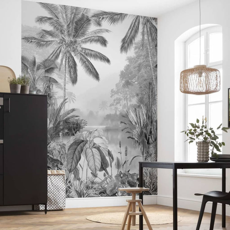 Komar Komar Foto Wallpaper Lac Tropical Black White 200x270 cm