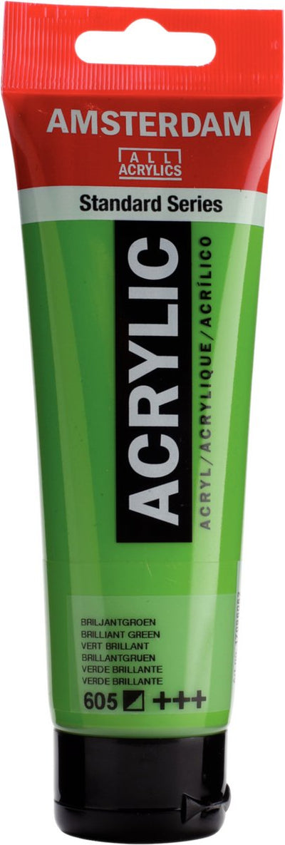 Acrylfarbe der Amsterdam Standard-Serie, Tube 120 ml, Brillantgrün 605