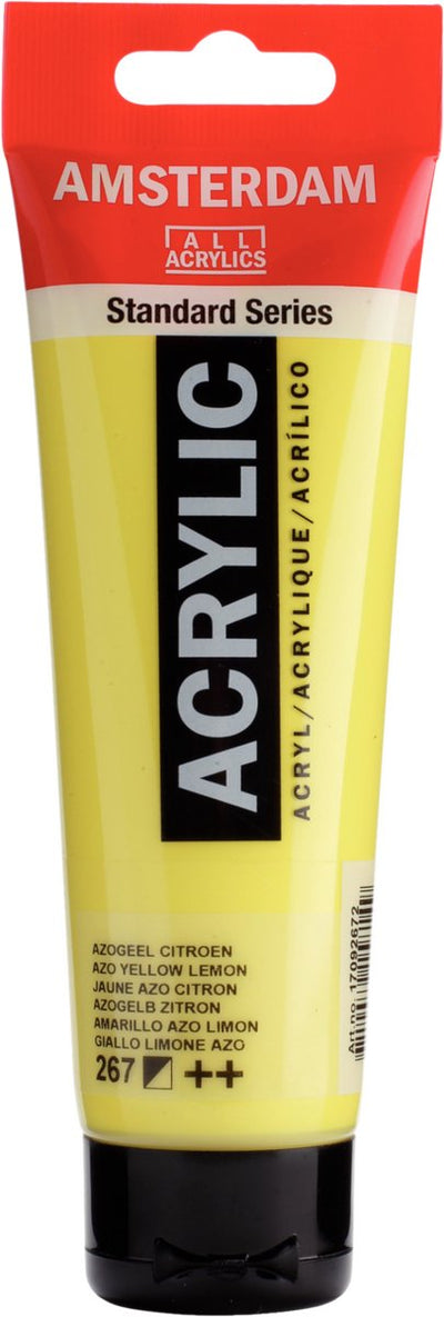 Acrylfarbe der Amsterdam Standard-Serie, Tube 120 ml, Azogelb-Zitrone 267