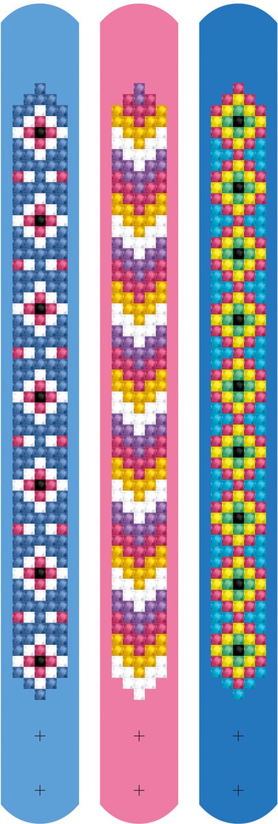 Diamond dotz® Diamond Painting Armbänder – Kinder Erwachsene – dtz11.010 – Blumen – runde Steine – Komplettpaket