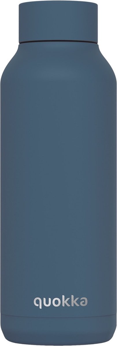 Quokka Trinkflasche Edelstahl massiv Steinblau 510 ml
