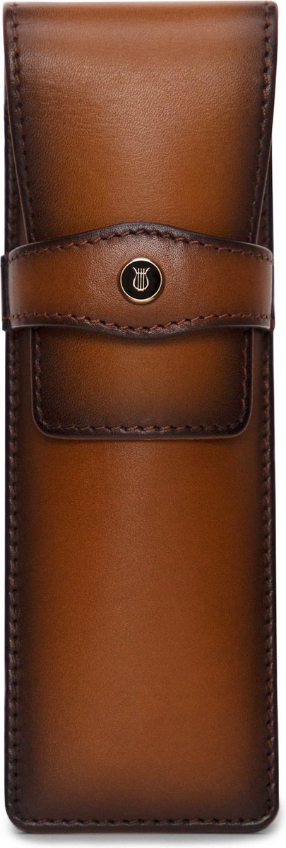 Lapis Bard Stiftetui – braunes Leder – geeignet für 2 Stifte – SF-WP32768