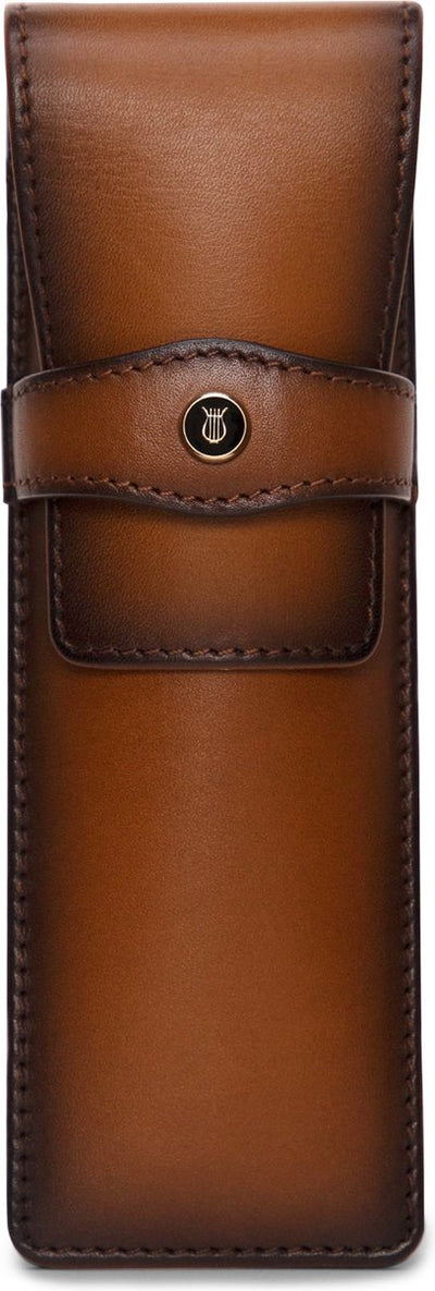 Lapis Bard Stiftetui – braunes Leder – geeignet für 2 Stifte – SF-WP32768