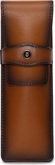 Lapis Bard Stiftetui – braunes Leder – geeignet für 2 Stifte – SF-WP32768