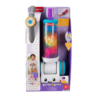 Lernspaßiger 2-in-1-Staubsauger von Fisher-Price mit Kehrschaufel, Lichtern und Musik