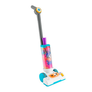 Lernspaßiger 2-in-1-Staubsauger von Fisher-Price mit Kehrschaufel, Lichtern und Musik