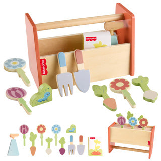 Fisher Price Gartengeräte aus Holz | 2 Stk