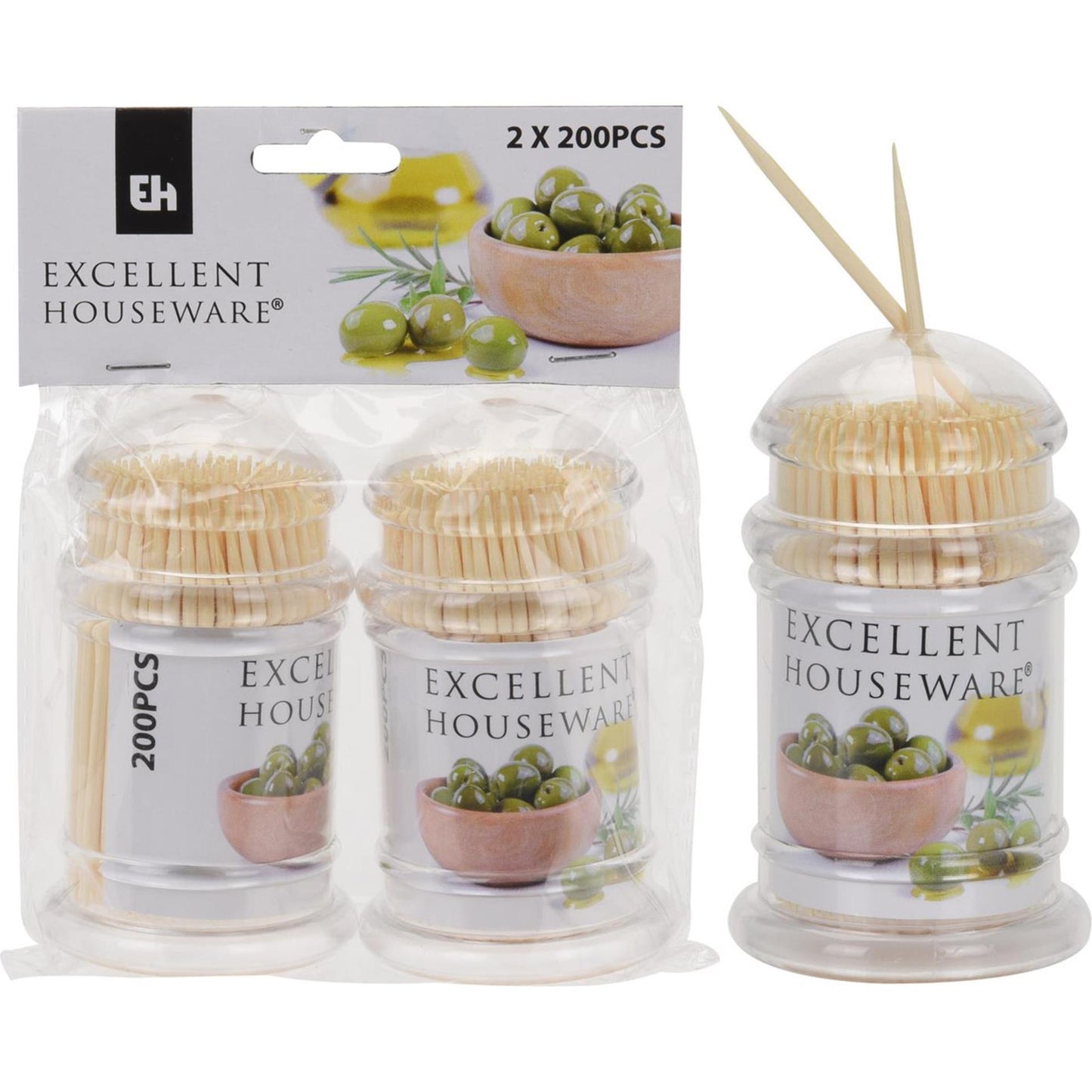 Ausgezeichnetes Cocktailspieß-Set für den Haushalt, 2 x 200 Stück