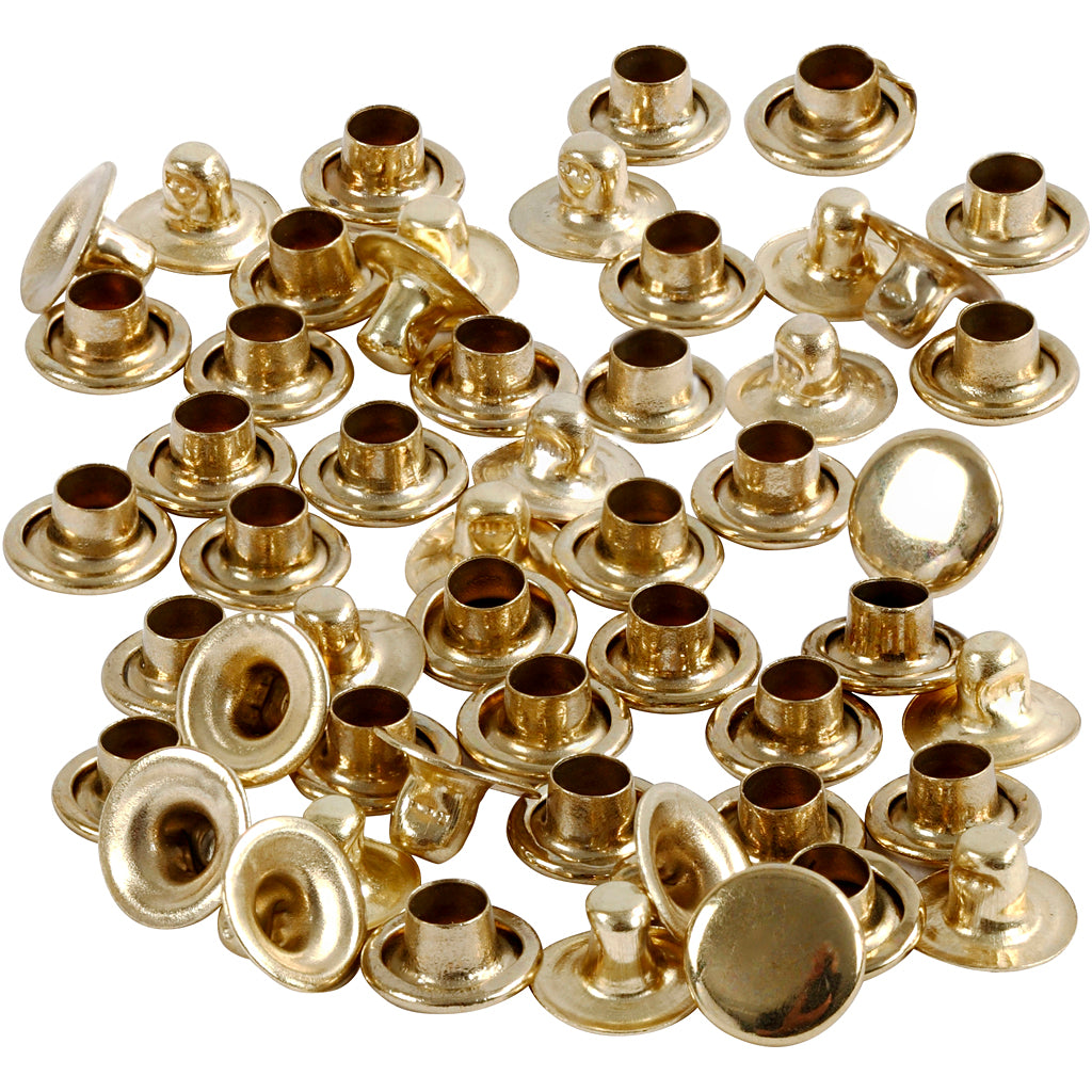 Creativ Company Nieten, D 7 mm, Bronze, 50 Stück 1 Box