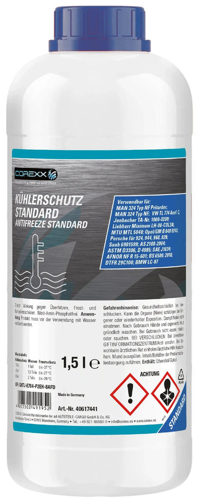 Corexx Kühlerschutzprodukt Standard G11 Frostschutzmittel 1,5l Standard (G11)