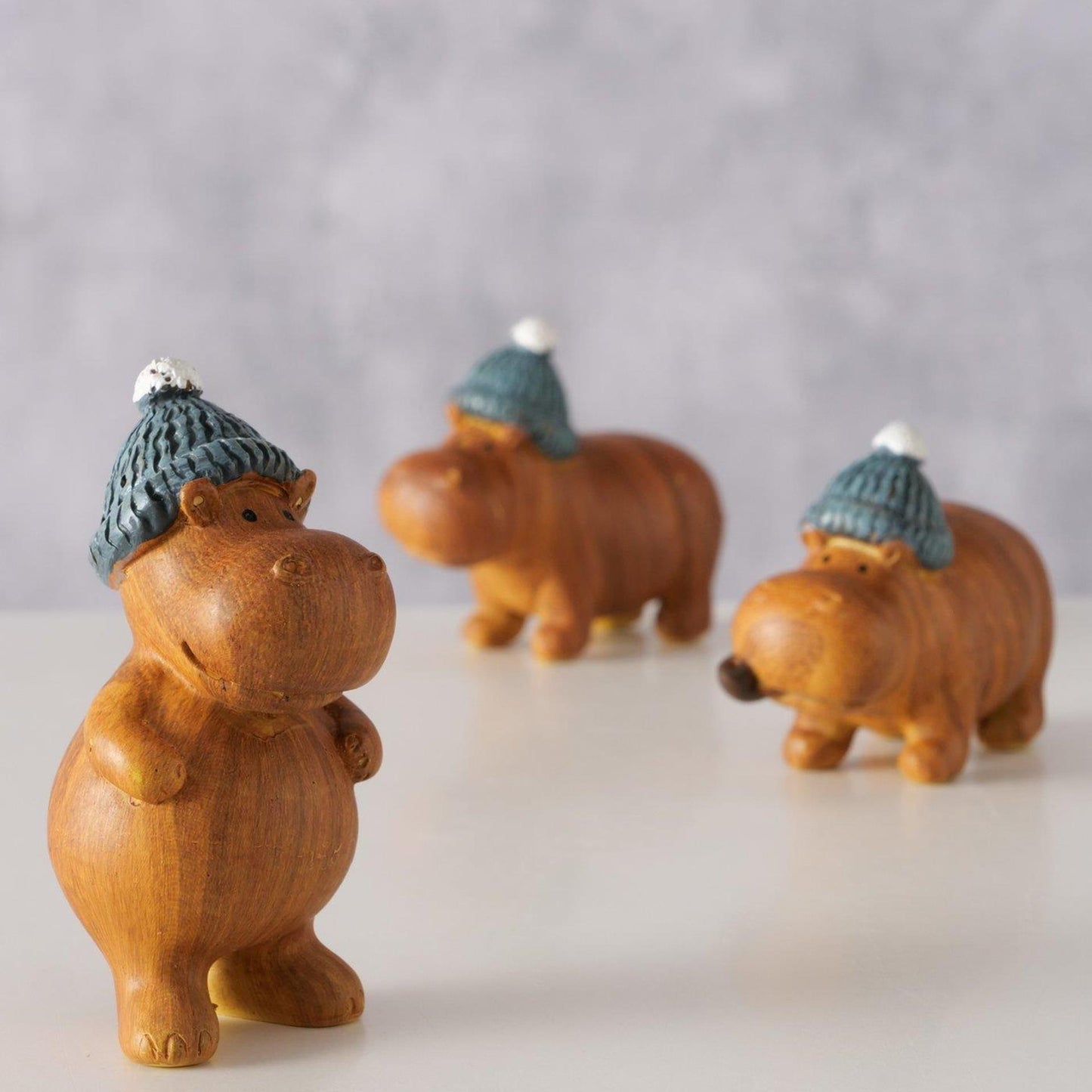 Boltze Startseite Figur Nilpferd 4x3,5x6,5cm