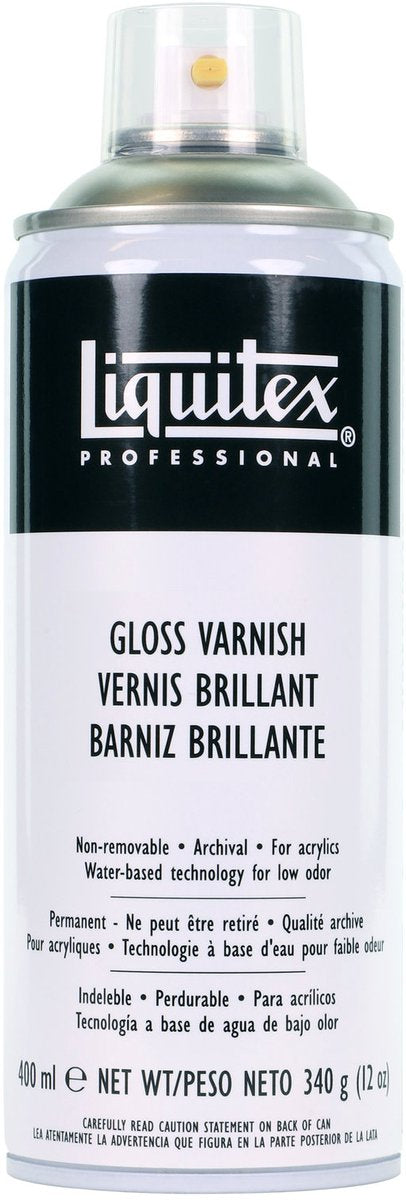 Liquitex 6625 Lackspray Glanz 400 ml – Schutzfirnis für Acrylfarbe – Hochglanzfinish