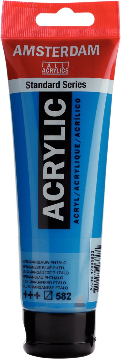 Acrylfarbe der Amsterdamer Standardserie, Tube 120 ml, manganblaues Phtalo 582