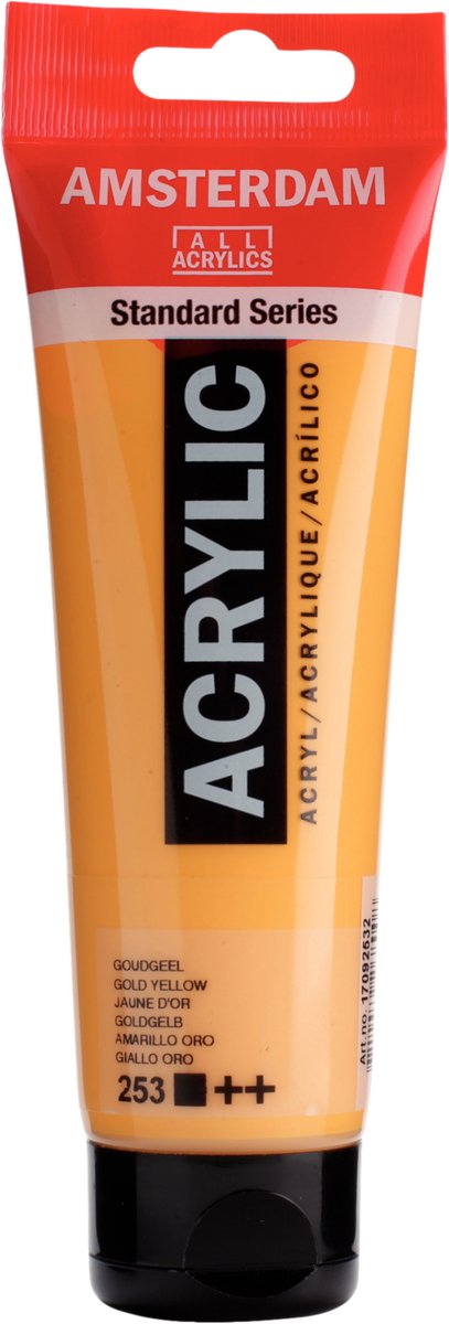 Acrylfarbe der Amsterdam Standard-Serie, Tube 120 ml, Goldgelb 253