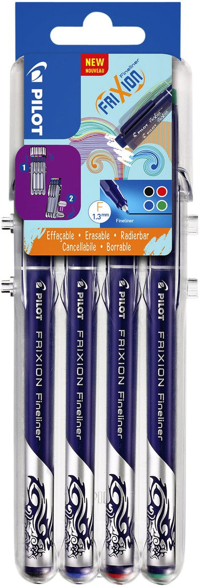 Pilot Frixion löschbares Fineliner-Set – 4 Stück in verschiedenen Farben