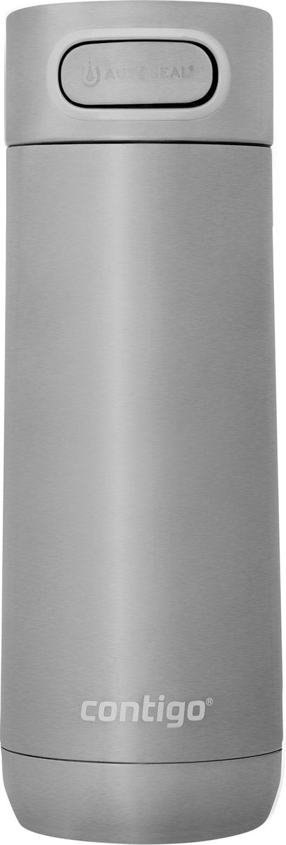 Contigo Luxus Autoseal Thermobecher, Edelstahl Cup-to-go, Isolierflasche, auslaufsicherer Becher, spülmaschinenfest, Kaffeebecher mit leicht zu reinigendem Deckel, BPA-frei, 470 ml | Edelstahl