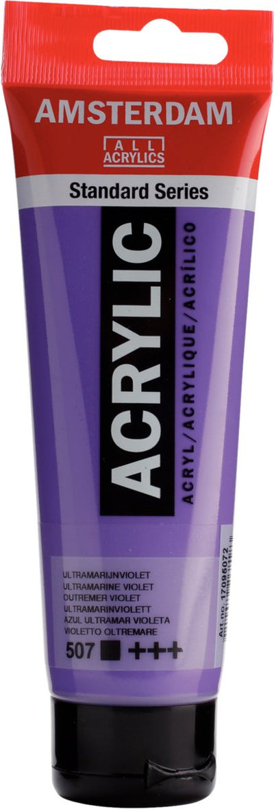 Acrylfarbe der Amsterdam Standard-Serie, Tube 120 ml, Ultramarinviolett 507