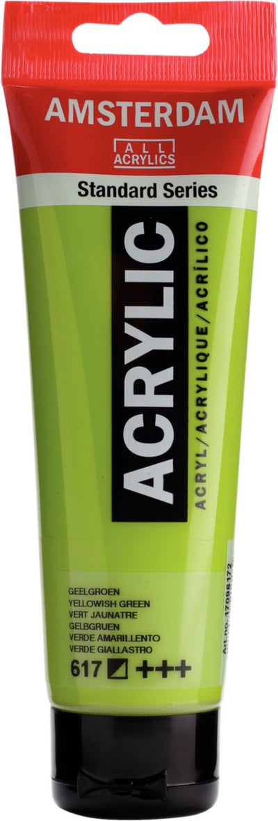 Acrylfarbe der Amsterdamer Standardserie, Tube 120 ml, Gelbgrün 617