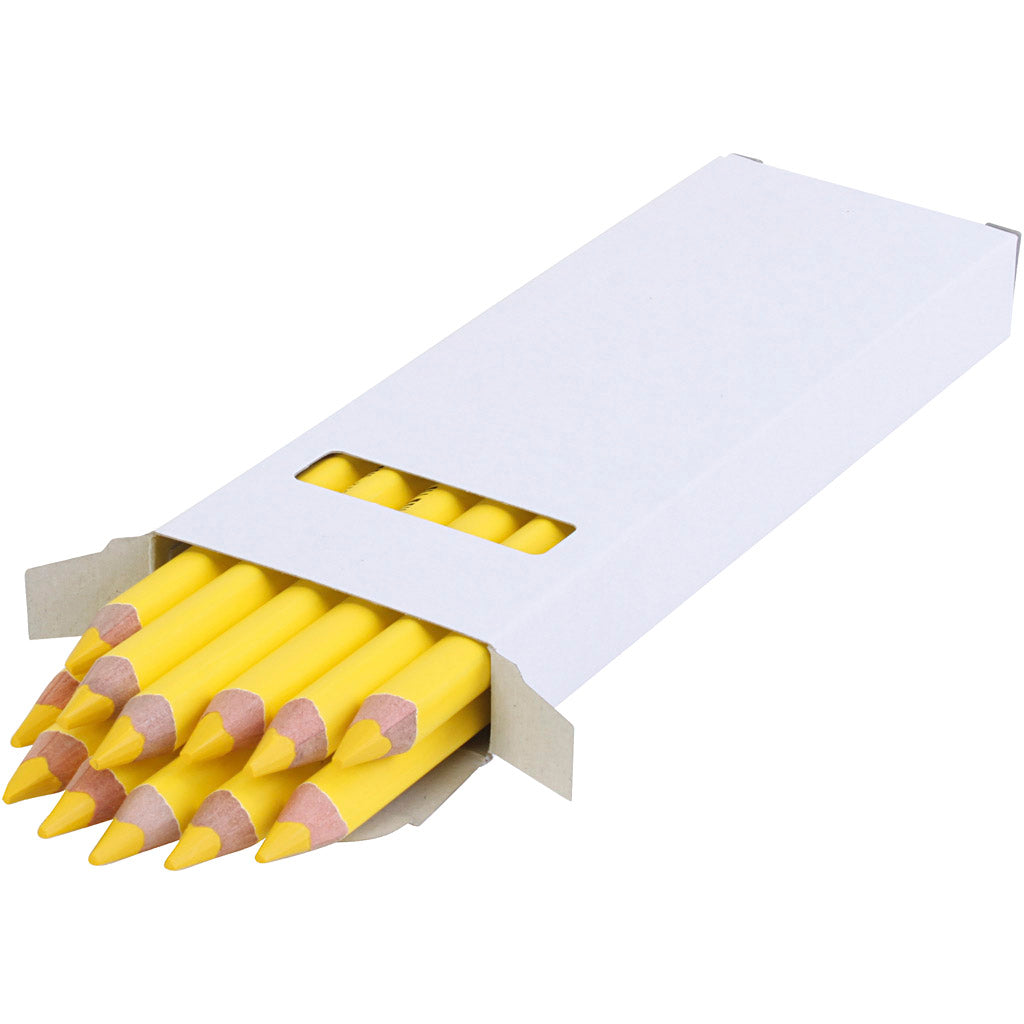 Edu3 Edu Jumbo Buntstift, Stärke 10 mm, Mine 6,25 mm, hellgelb, 12 Stück 1 Box